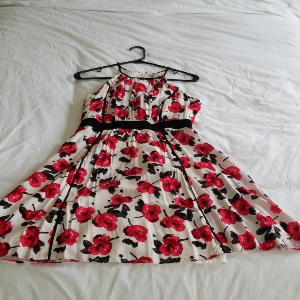Pink floral dress
